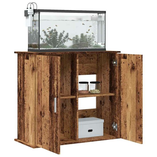 Aquariumstandaard 81x36x73 cm bewerkt hout oud houtkleurig 1