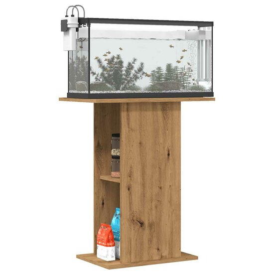 Aquariumstandaard 36x60,5x72,5 cm bewerkt hout artisanaal eiken 3