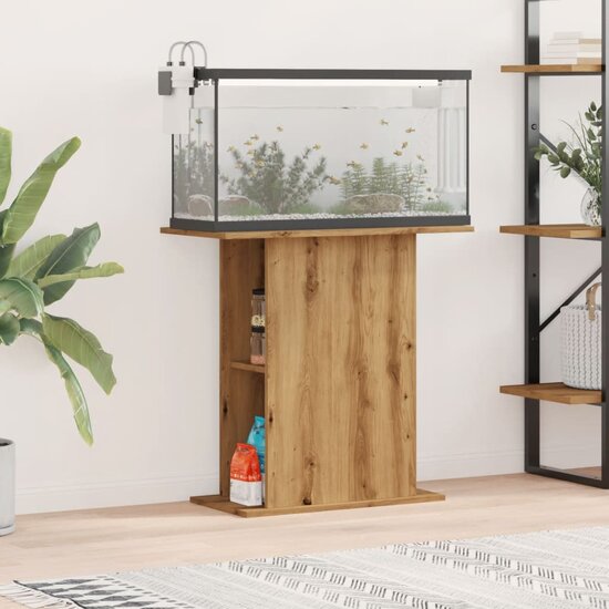 Aquariumstandaard 36x75x72,5 cm bewerkt hout artisanaal eiken 1