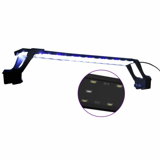 Aquariumlamp met klemmen LED 55-70 cm blauw en wit 2