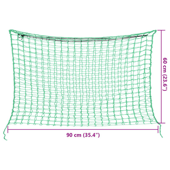 Hooinetten 2 st 90x60 cm rechthoekig polypropeen groen 8