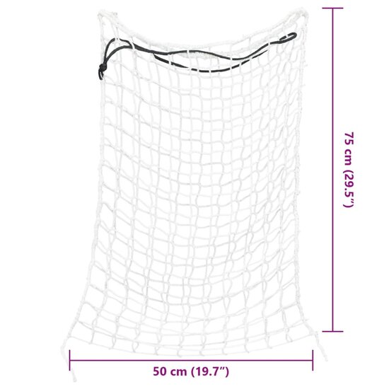 Hooinetten 2 st 75x50 cm rechthoekig polypropeen wit 9