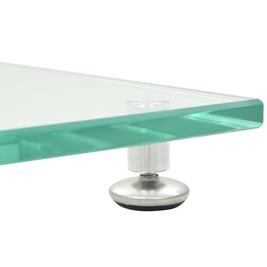 Speakerstandaarden zuil-ontwerp gehard glas zilver 2 st 6