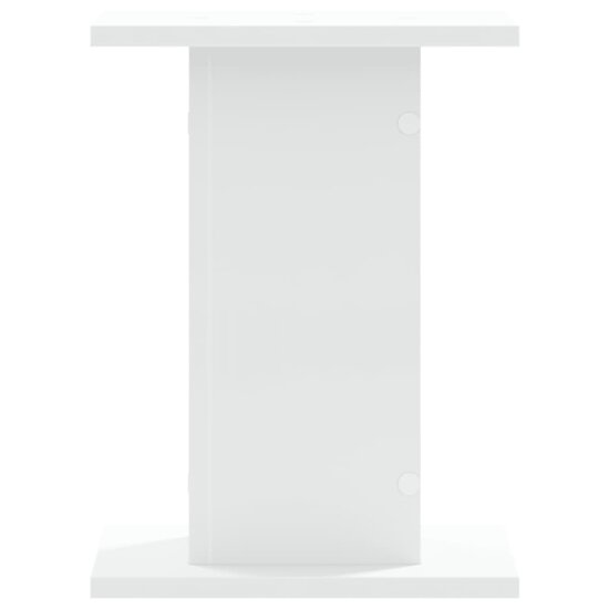 Speakerstandaards 2 st 30x30x40 cm bewerkt hout wit 4