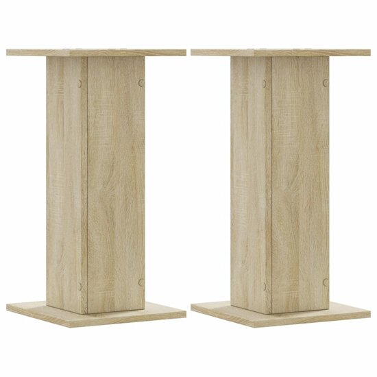 Speakerstandaards 2 st 30x30x60 cm bewerkt hout sonoma eiken 2