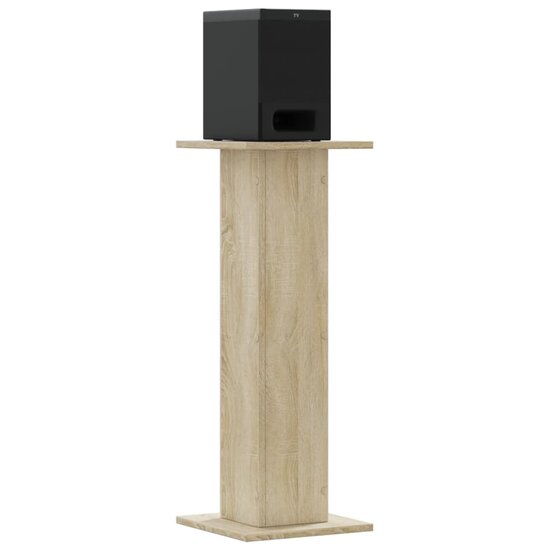 Speakerstandaards 2 st 30x30x80 cm bewerkt hout sonoma eiken 3