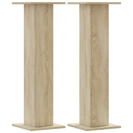 Speakerstandaards 2 st 30x30x95 cm bewerkt hout sonoma eiken 2