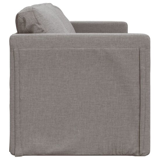 Slaapbank vloermodel 2-in-1 112x174x55 cm stof taupe 6