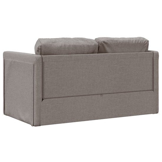 Slaapbank vloermodel 2-in-1 112x174x55 cm stof taupe 7