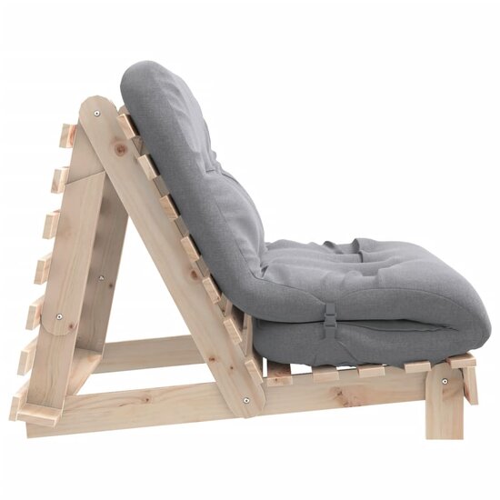 Futon slaapbank met matras 100x206x11 cm massief grenenhout 6