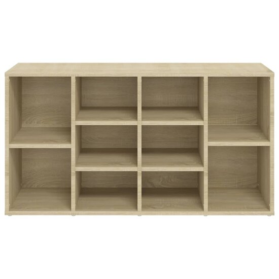 Schoenenbank 103x30x54,5 cm bewerkt hout sonoma eikenkleurig 5