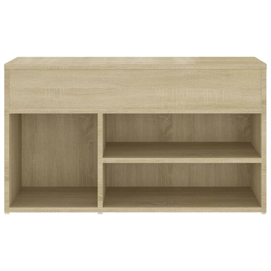 Schoenenbank 80x30x45 cm bewerkt hout sonoma eikenkleurig 5