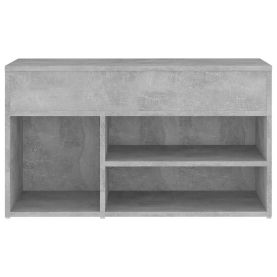 Schoenenbank 80x30x45 cm bewerkt hout betongrijs 5