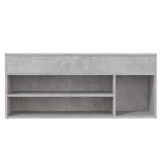 Schoenenbank 105x30x45 cm bewerkt hout betongrijs 5