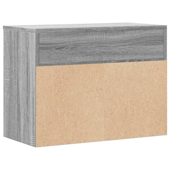 Schoenenbank 60x30x45 cm bewerkt hout grijs sonoma eikenkleurig 7