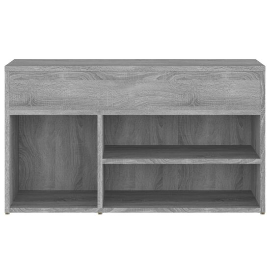 Schoenenbank 80x30x45 cm bewerkt hout grijs sonoma eikenkleurig 6