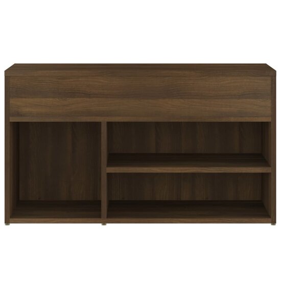 Schoenenbank 80x30x45 cm bewerkt hout bruin eikenkleur 6