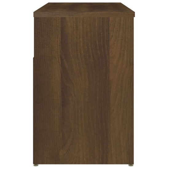 Schoenenbank 80x30x45 cm bewerkt hout bruin eikenkleur 7