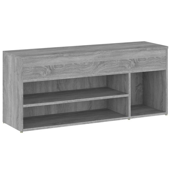 Schoenenbank 105x30x45 cm bewerkt hout grijs sonoma eikenkleur 5