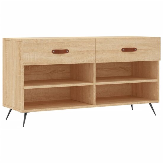 Schoenenbank 102x35x55 cm bewerkt hout sonoma eikenkleurig 2