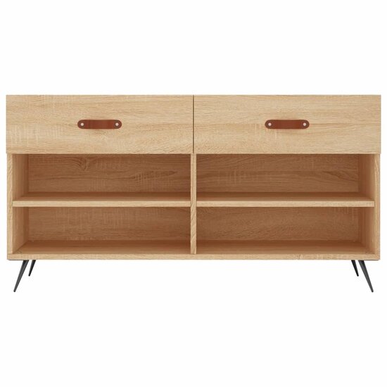 Schoenenbank 102x35x55 cm bewerkt hout sonoma eikenkleurig 6