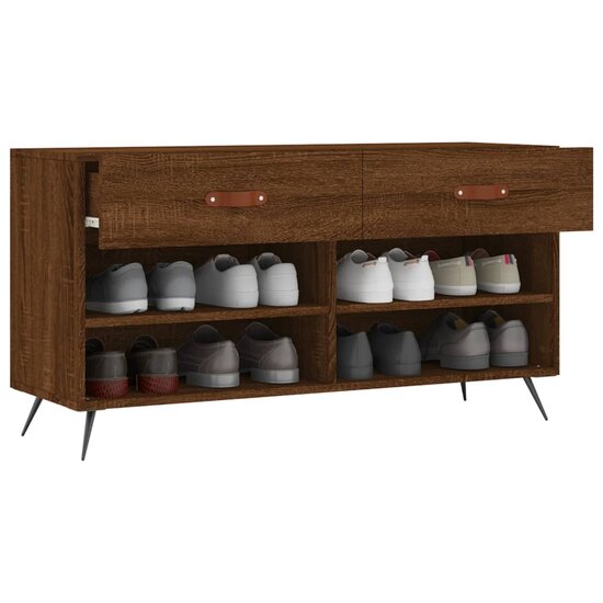 Schoenenbank 102x35x55 cm bewerkt hout sonoma eikenkleurig 4