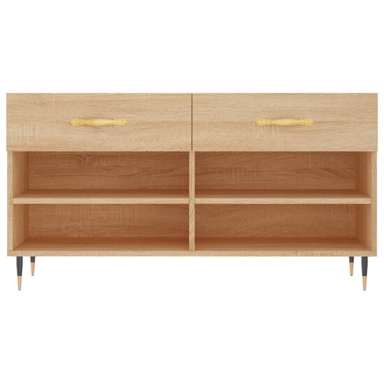 Schoenenbank 102x35x55 cm bewerkt hout sonoma eikenkleurig 6