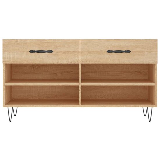 Schoenenbank 102x35x55 cm bewerkt hout sonoma eikenkleurig 6