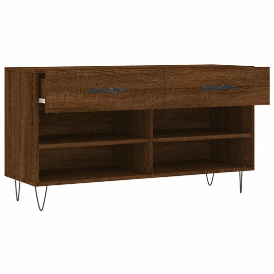 Schoenenbank 102x35x55 cm bewerkt hout sonoma eikenkleurig 5