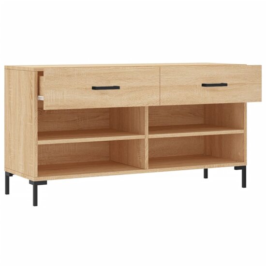 Schoenenbank 102x35x55 cm bewerkt hout sonoma eikenkleurig 5