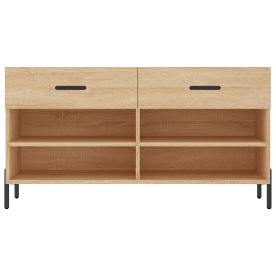 Schoenenbank 102x35x55 cm bewerkt hout sonoma eikenkleurig 6