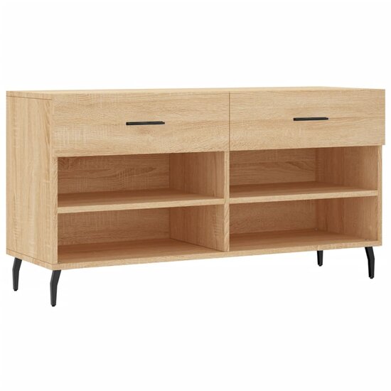 Schoenenbank 102x35x55 cm bewerkt hout sonoma eikenkleurig 2