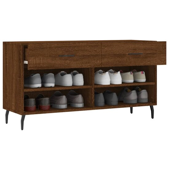 Schoenenbank 102x35x55 cm bewerkt hout sonoma eikenkleurig 4