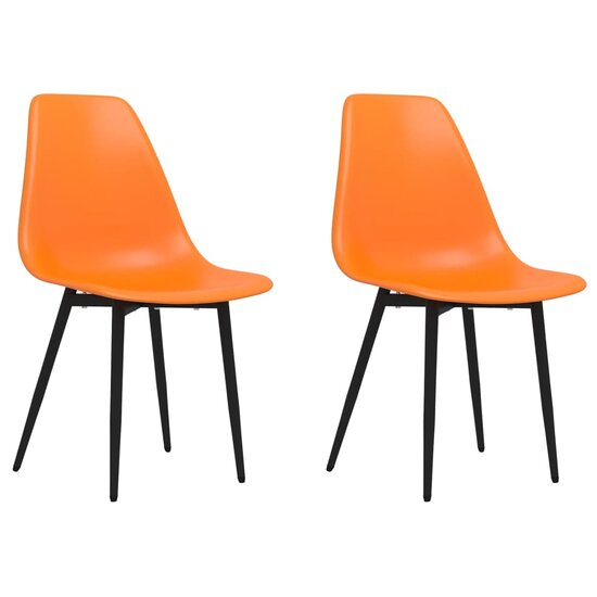 Eetkamerstoelen 2 st PP oranje 2