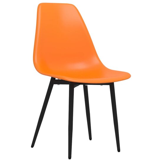 Eetkamerstoelen 2 st PP oranje 3