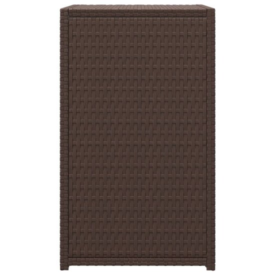 Bijzettafel C-vormig 40x35x60 cm poly rattan bruin 3