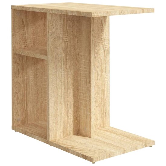 Bijzettafel 50x30x50 cm bewerkt hout sonoma eikenkleurig 2