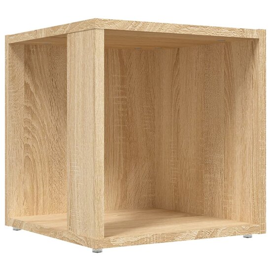 Bijzettafel 33x33x34,5 cm bewerkt hout sonoma eikenkleurig 2