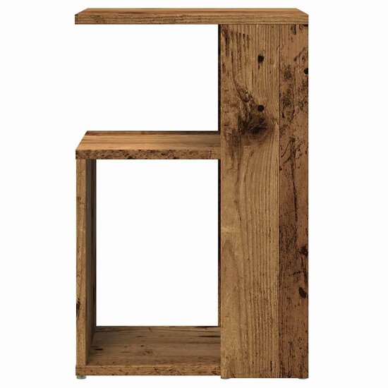 Bijzettafel 36x30x56 cm bewerkt hout oud houtkleurig 4