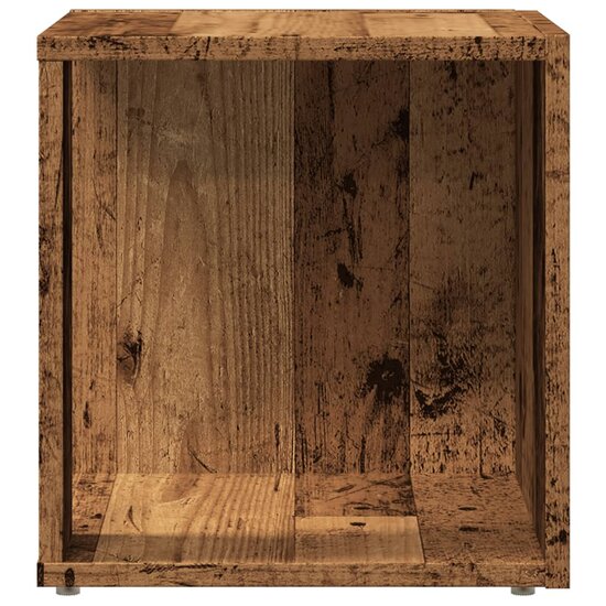 Bijzettafel 33x33x34 cm bewerkt hout oud houtkleurig 4