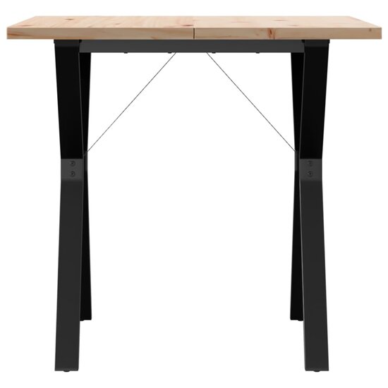 Eettafel Y-frame 80x80x75,5 cm massief grenenhout en gietijzer 4