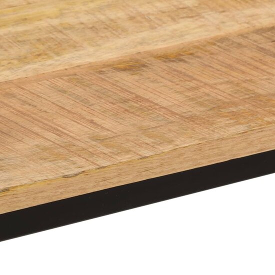 Eettafel 110x55x75 cm massief ruw mangohout en ijzer 5