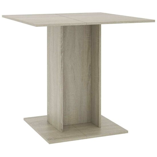 Eettafel 80x80x75 cm spaanplaat sonoma eikenkleurig 2