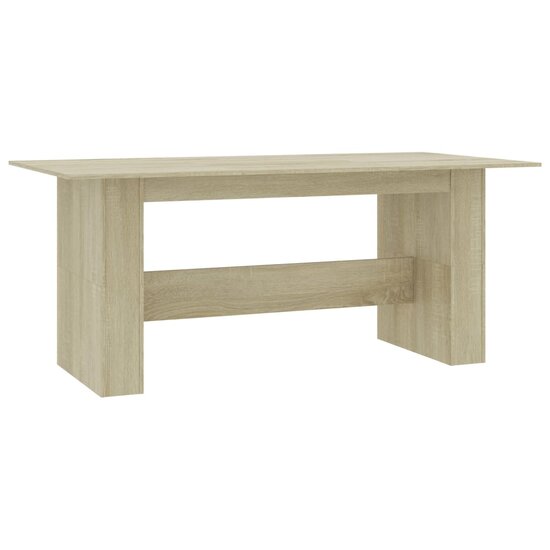 Eettafel 180x90x76 cm bewerkt hout sonoma eikenkleurig 2