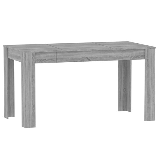 Eettafel 140x74,5x76 cm bewerkt hout grijs sonoma eikenkleurig 2