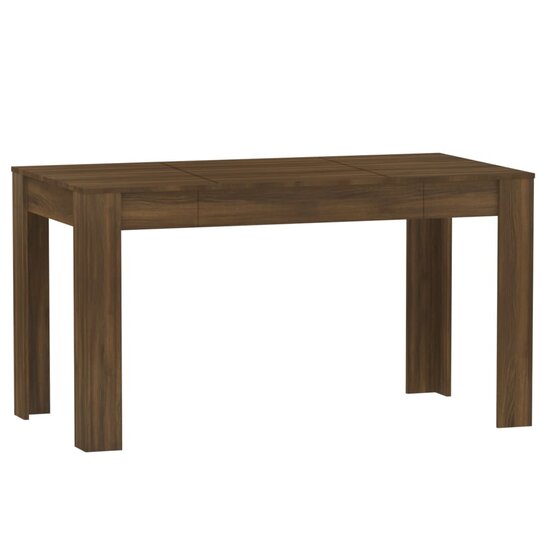 Eettafel 140x74,5x76 cm bewerkt hout bruin eikenkleur 2