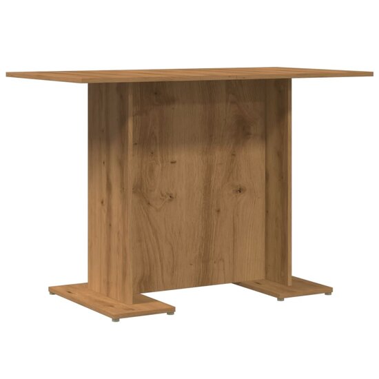 Eettafel 110x60x75 cm bewerkt hout artisanaal eikenkleurig 7