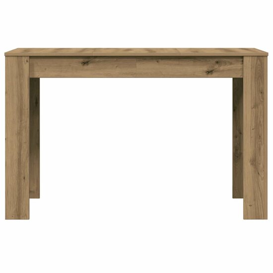 Eettafel 120x60x76 cm bewerkt hout artisanaal eikenkleur 5