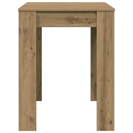 Eettafel 120x60x76 cm bewerkt hout artisanaal eikenkleur 6