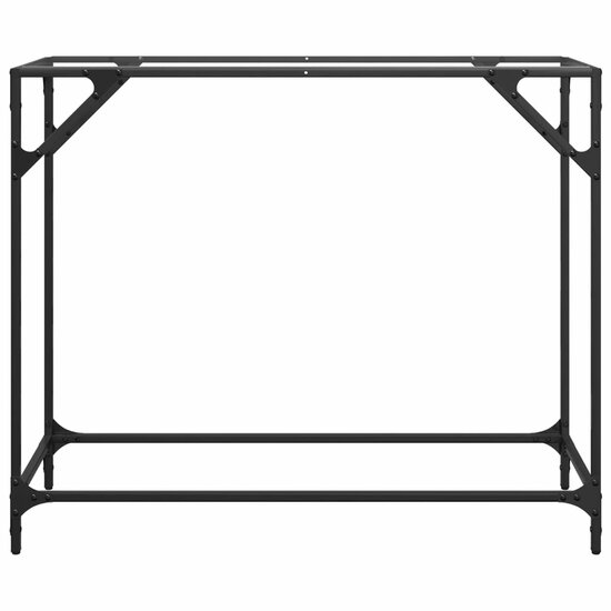 Wandtafel met transparant glazen blad 98x35x81 cm staal 4